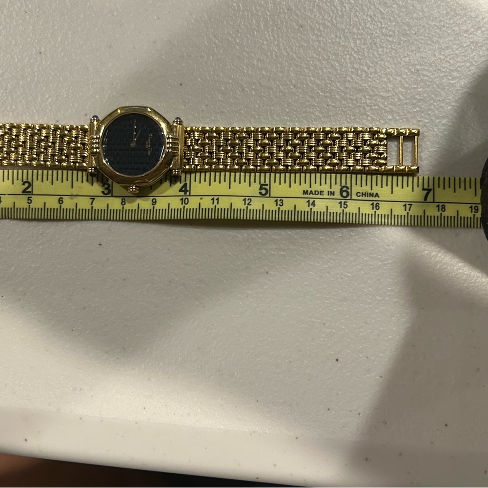 Dior Women Gold plated  Bracelet Watch with Blue Dial - Picture 4 of 13